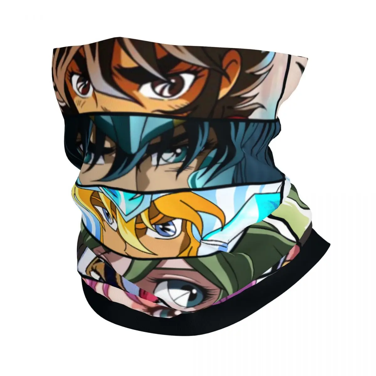 커스텀 레트로 황도십이궁 세인트 세이야 캐릭터 넥워머 남녀 겨울 스키 스카프 게이터 애니메이션 만화 얼굴 가리개