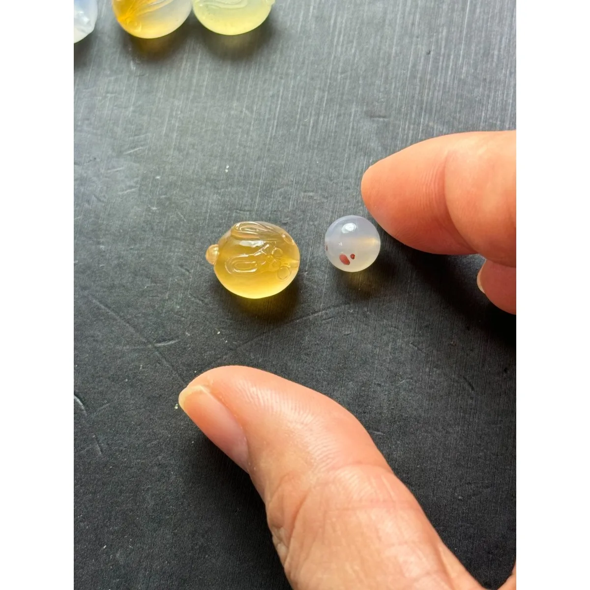 Earth Mined Alashan Agate in Glass Vial, 10-15mm Natural Unpolished, Earthy Tone, Birthday Gift Collection-Candy Agate