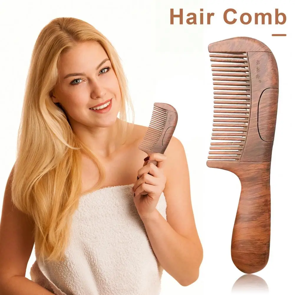 19/22cm Comb Self-Cleaning Hollow Tooth Scalp Massage Dirt Removal Itching Reduction Scalp Care Comb With Skin Scraping Handle