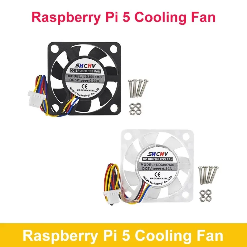 مروحة تبريد Raspberry Pi 5 5V 3007 مروحة PWM سرعة مشعاع تبريد وحدة المعالجة المركزية القابل للتعديل