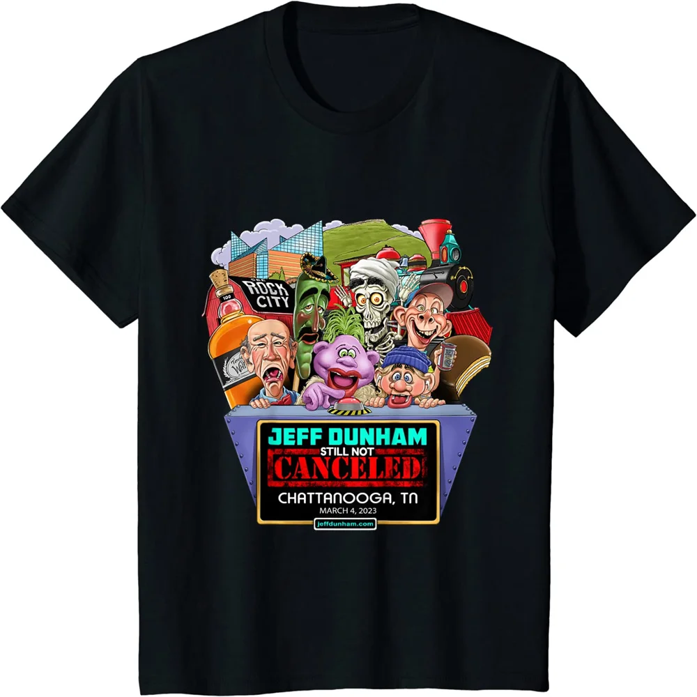 

Jeff Dunham T-shirt Crewneck Short Sleeve Black Tee Women Men's Tshiart Harajuku Streetwear Funny Clothes