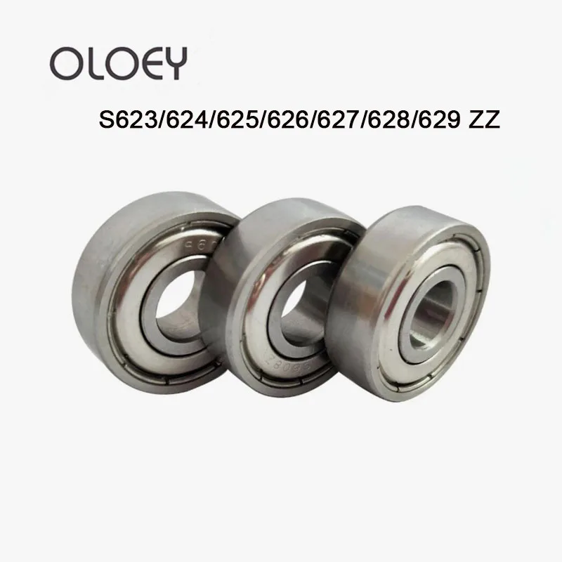 S623ZZ S624ZZ S625ZZ S626ZZ S627ZZ S628ZZ S629ZZ Stainless Steel Bearings ABEC-3 5PCS 440C roller ZZ Ball Bearings