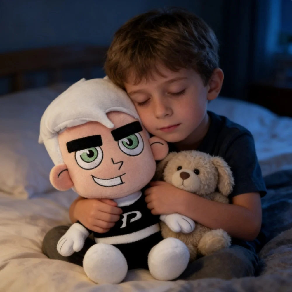 

Плюшевая игрушка Дэнни Фантом (Ghost Boy) 23 см, мягкая, коллекционная, в виде аниме-персонажа, милый плюшевый подарок на день рождения, декор для дома