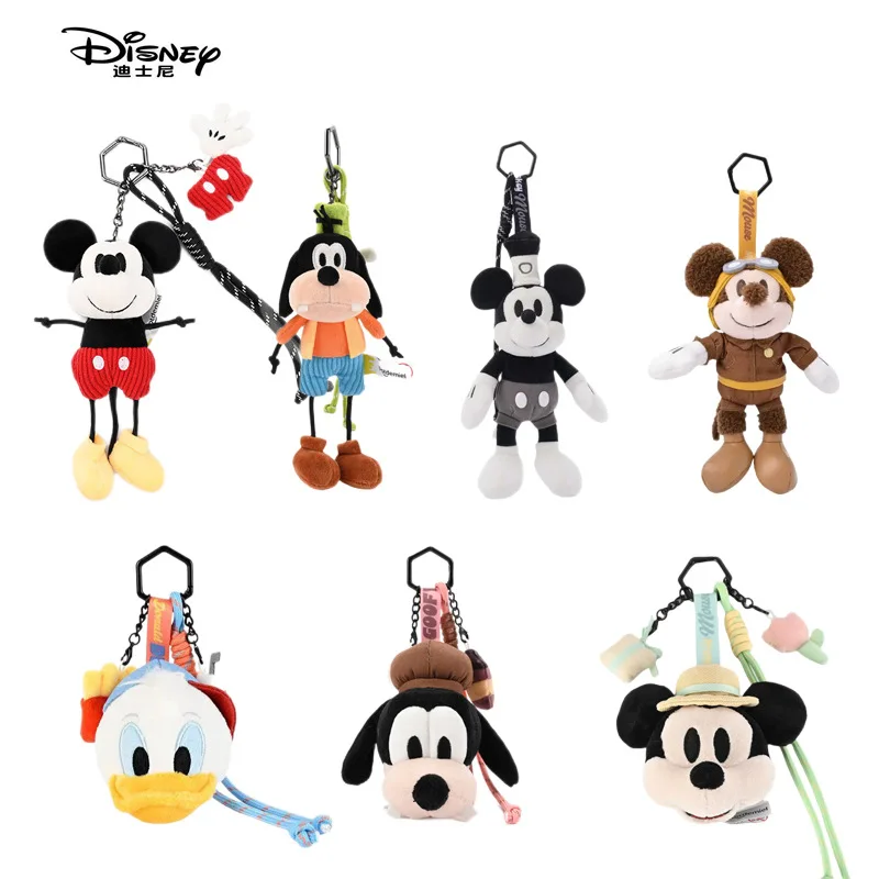 

Officially Licensed Disney Plush Charms - Mickey Mouse/Goofy/Donald Duck Cute Bag Keychain, Adorable Bag Charm Collectible Gift