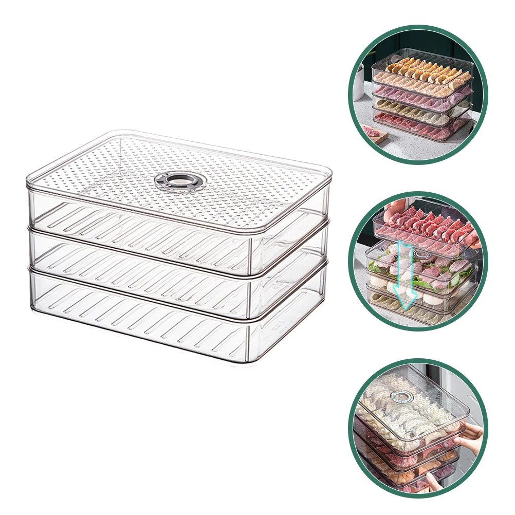 

Refrigerator Storage Box Practical Accessory Small Pet Home Crisper Fresh Food Container Multi Layer Structure Design Fruit