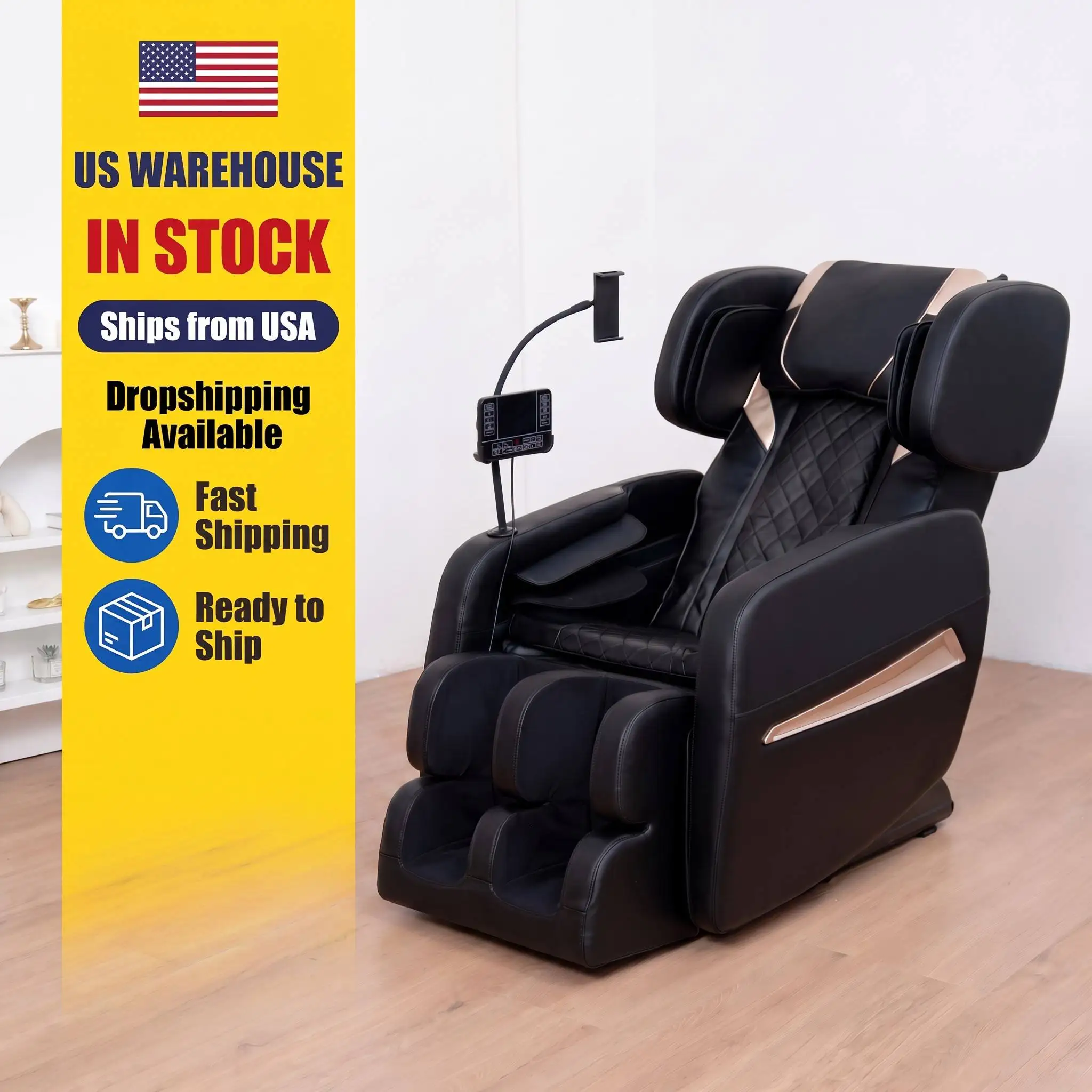 Athlete Recovery 4D Shiatsu Massage Chair Zero Gravity Full Body Heating Deep Tissue Recliner For Post Workout & Muscle Sore