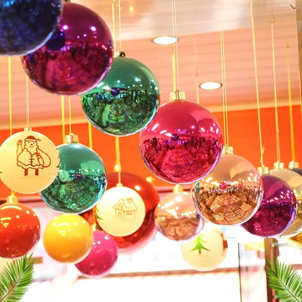 Big Plastic Pearlescent Ball Pearlescent 15CM Holiday Decorations Ball Shape Christmas Ball Shopping Mall