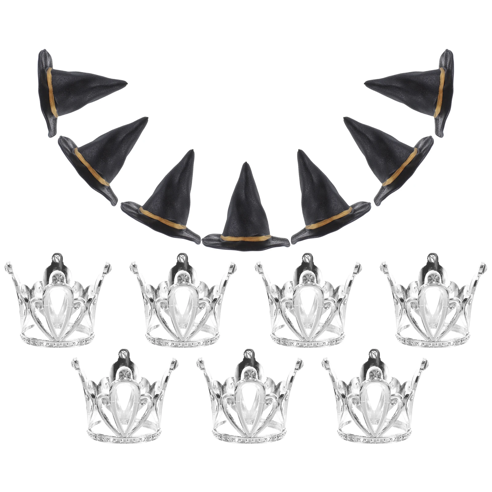 

24 Pcs Crown Cake Decorating Mini Tiara Cupcake Decorations Toppers Decorate Alloy Bottle Hallowween
