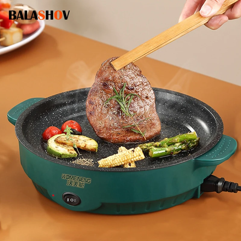 Electric MultiCooker Electric Frying Pan Househould Barbecue Fried Steak Fish Omelette Frying Pan Non-stick Cooking Machine 220V