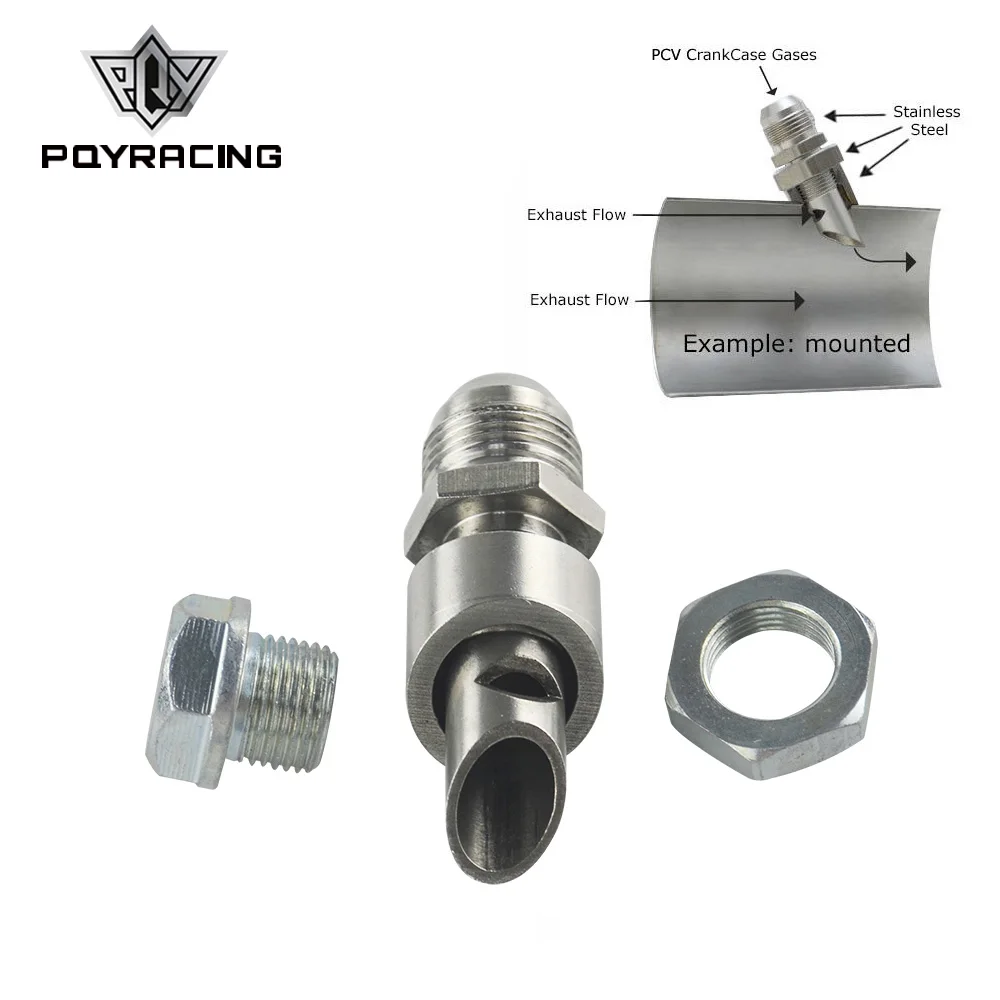 Stainless Steel Exhaust Vacuum Kit Catch Can Vent E-VAC Scavenger Kit includes T304 SS E-VAC fitting PQY-ESS01