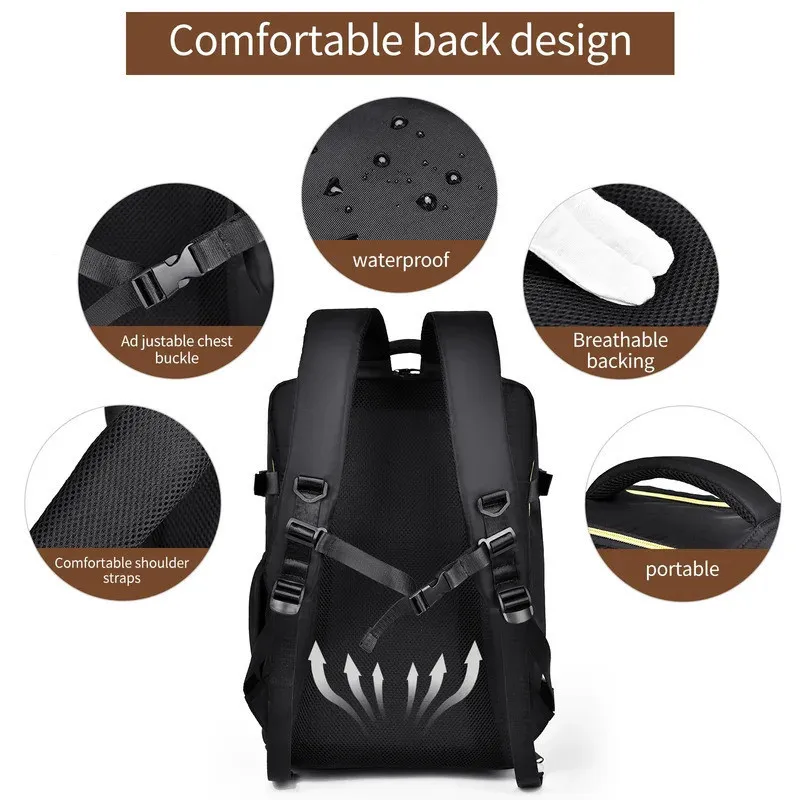 Fashionable High Capacity Travel Backpack Multi-functional School Bag for Men And Women Business