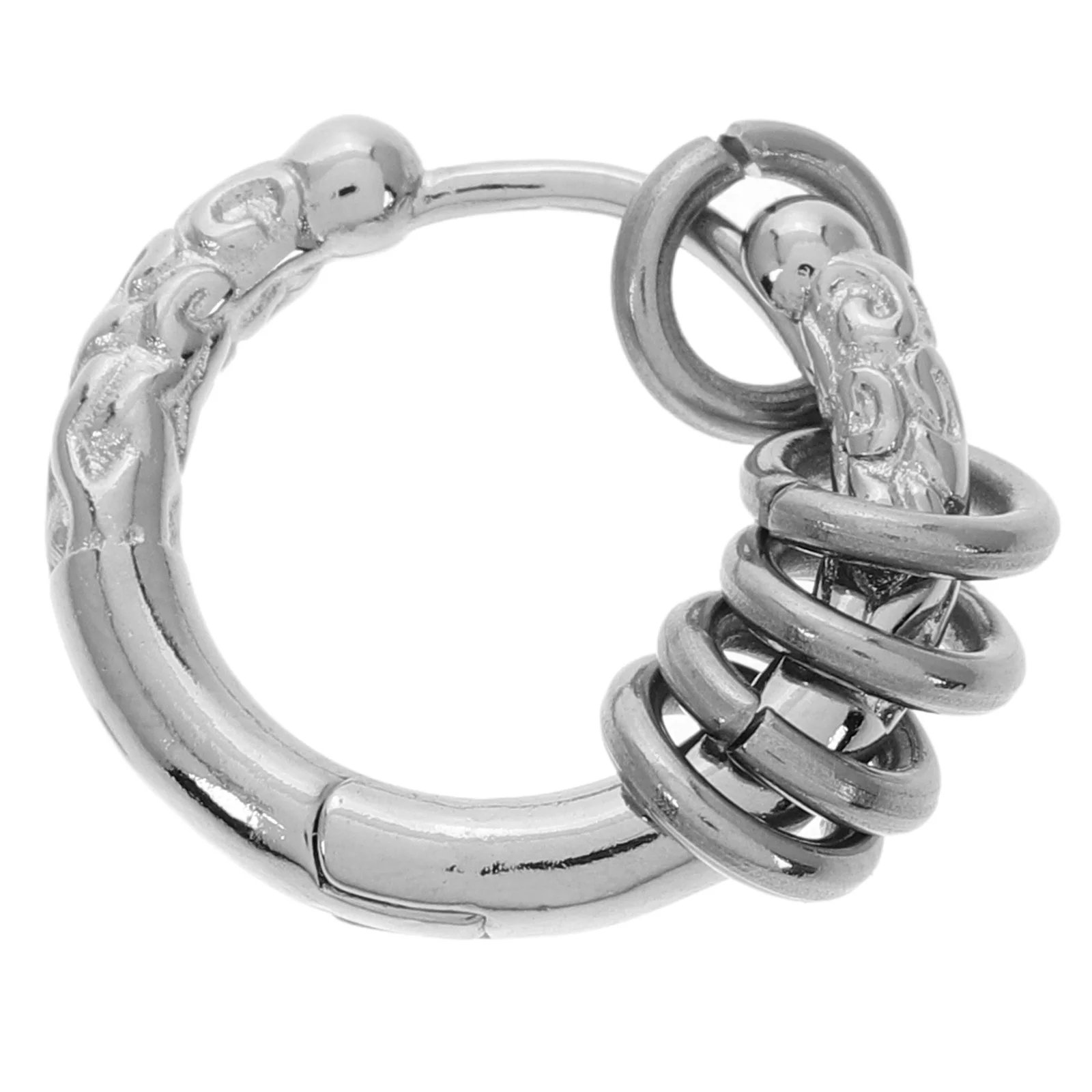 

1pcs Large Thick Hoop Earrings Ethnic Style Fashion Jewelry For Women Men Vintage Circle Ear Decor Party Everyday Wear