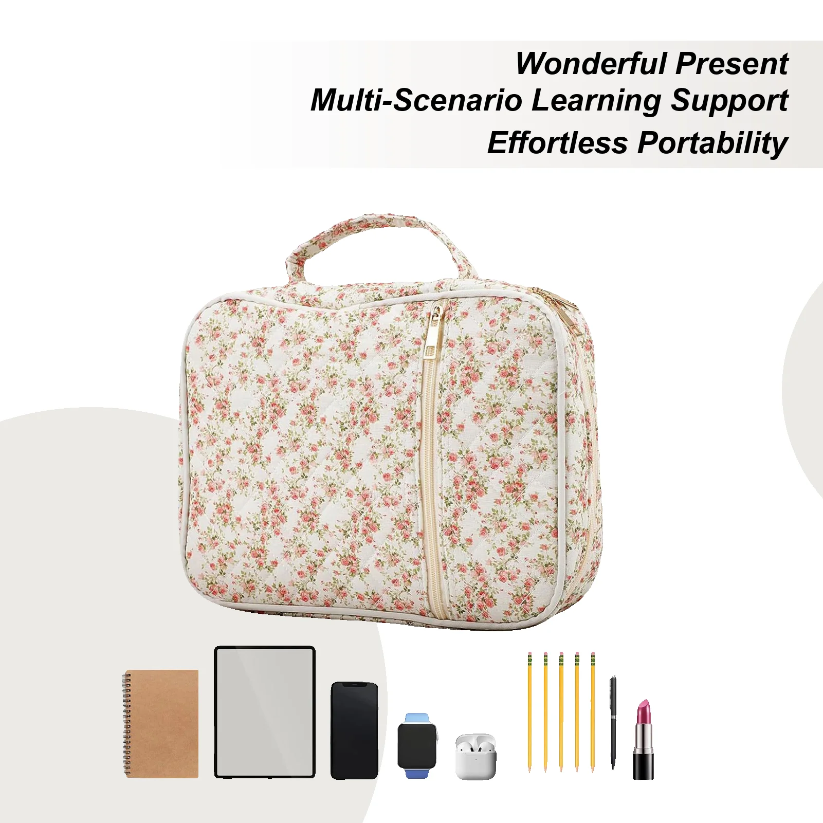 

Чехол для Библии для женщин, сумка для церковных книг с ручкой, сумки для Библии для женщин с карманом на молнии и учебные принадлежности для