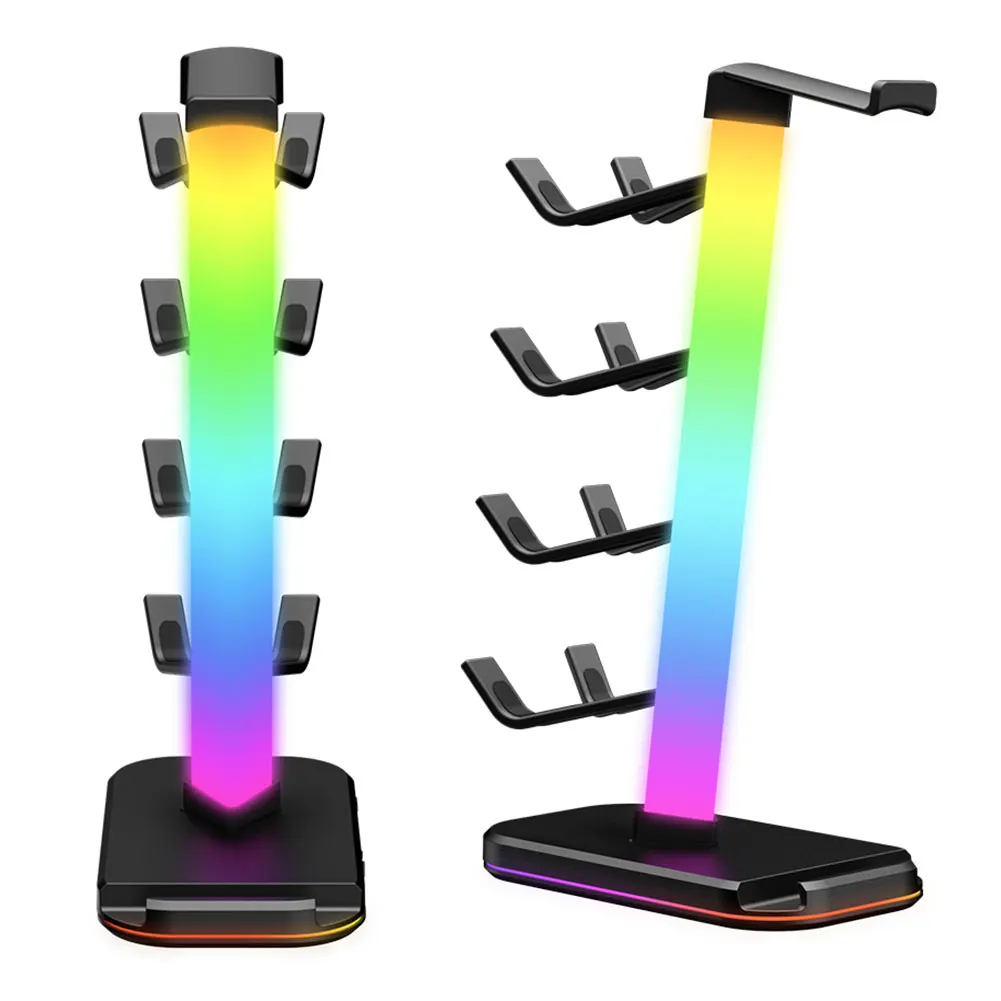 

3 in 1 Headphone and Controller Stand RGB Controller Holder & Headset Holder Earphone Stand for Switch Desk Gaming Accessories