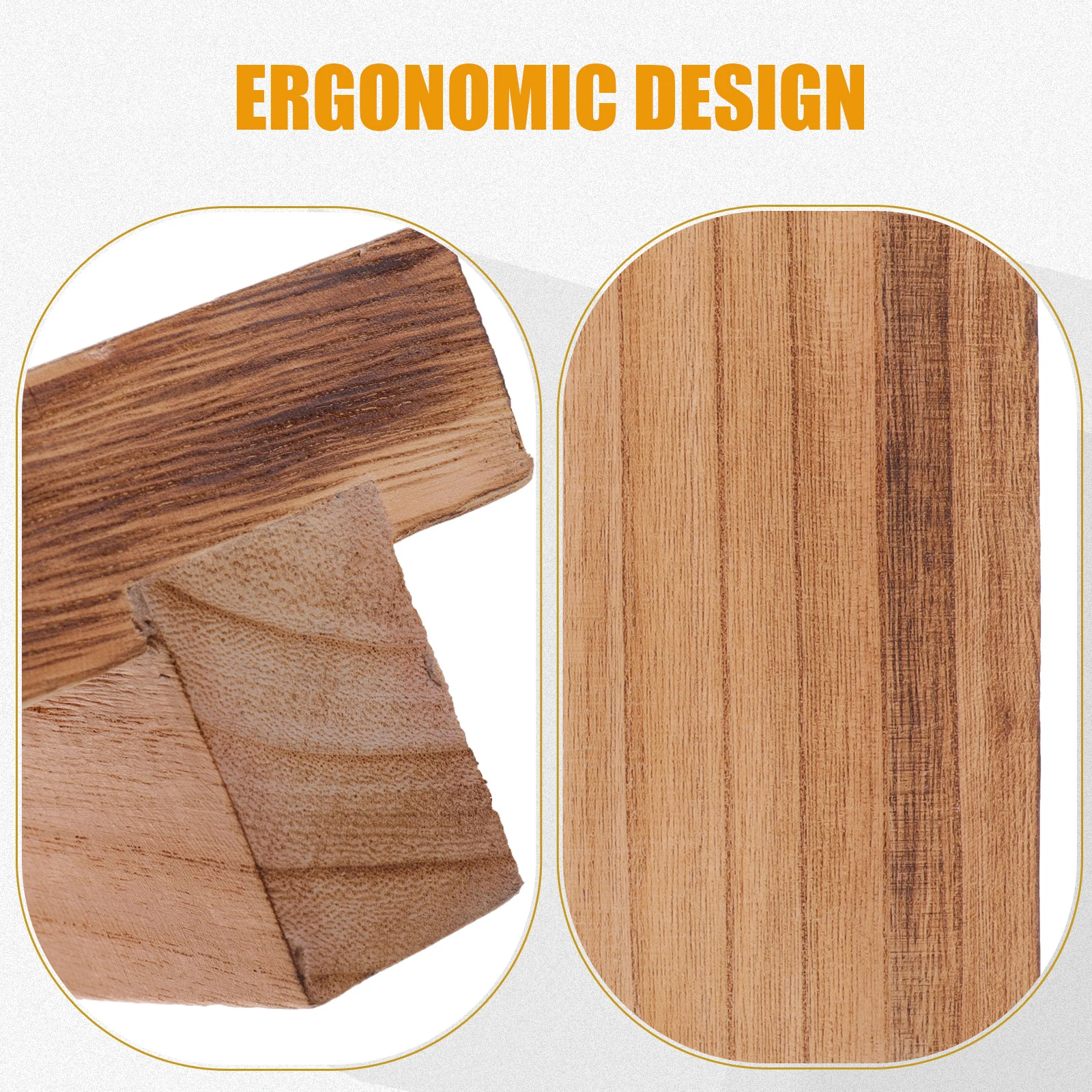 

Elderly Footstool Light Brown Wooden Rest Small Furniture Comfortable Design Scientific Height Study Office Home Use