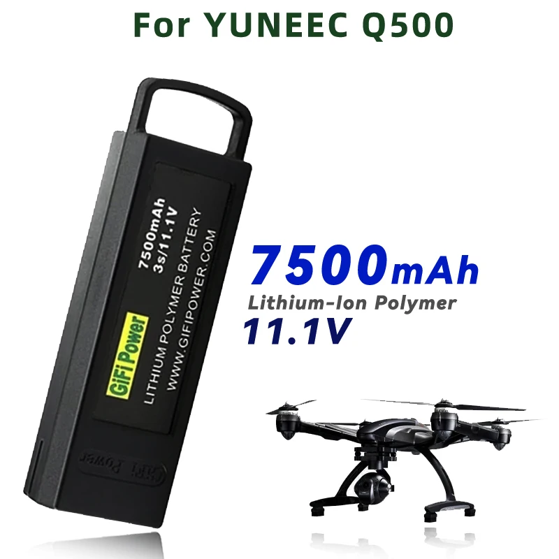 

7500mAh 11.1V battery For Yuneec Q500/Q500+/Q500 4K/Q500+ PRO 4K For Typhoon RC Drone Flight Lipo Battery Large Capacity Battery