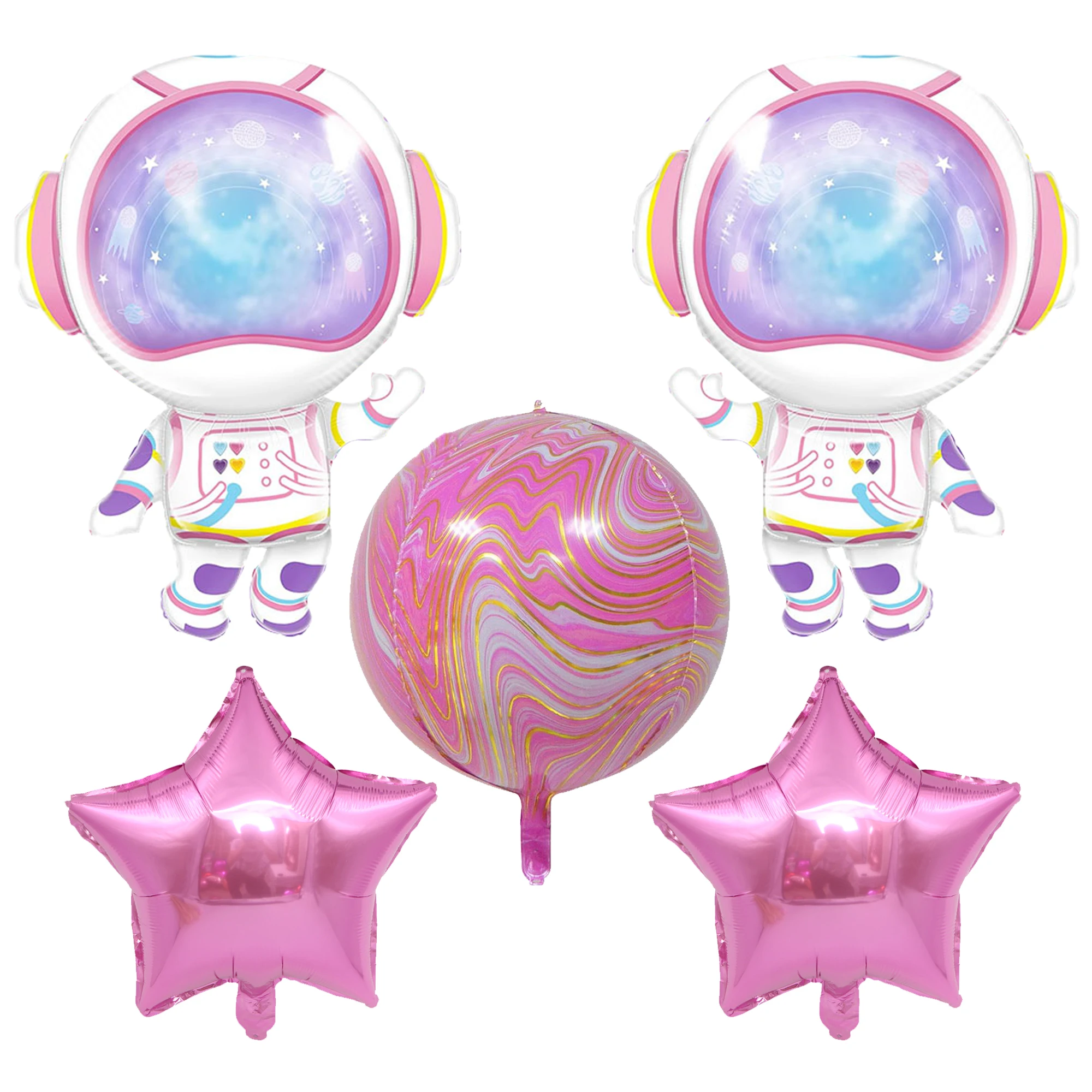 5Pcs Astronaut Balloons for Girls  Astronaut Space Party Decoration Outer Space Astronaut Planet Balloons Galaxy Planet Balloons