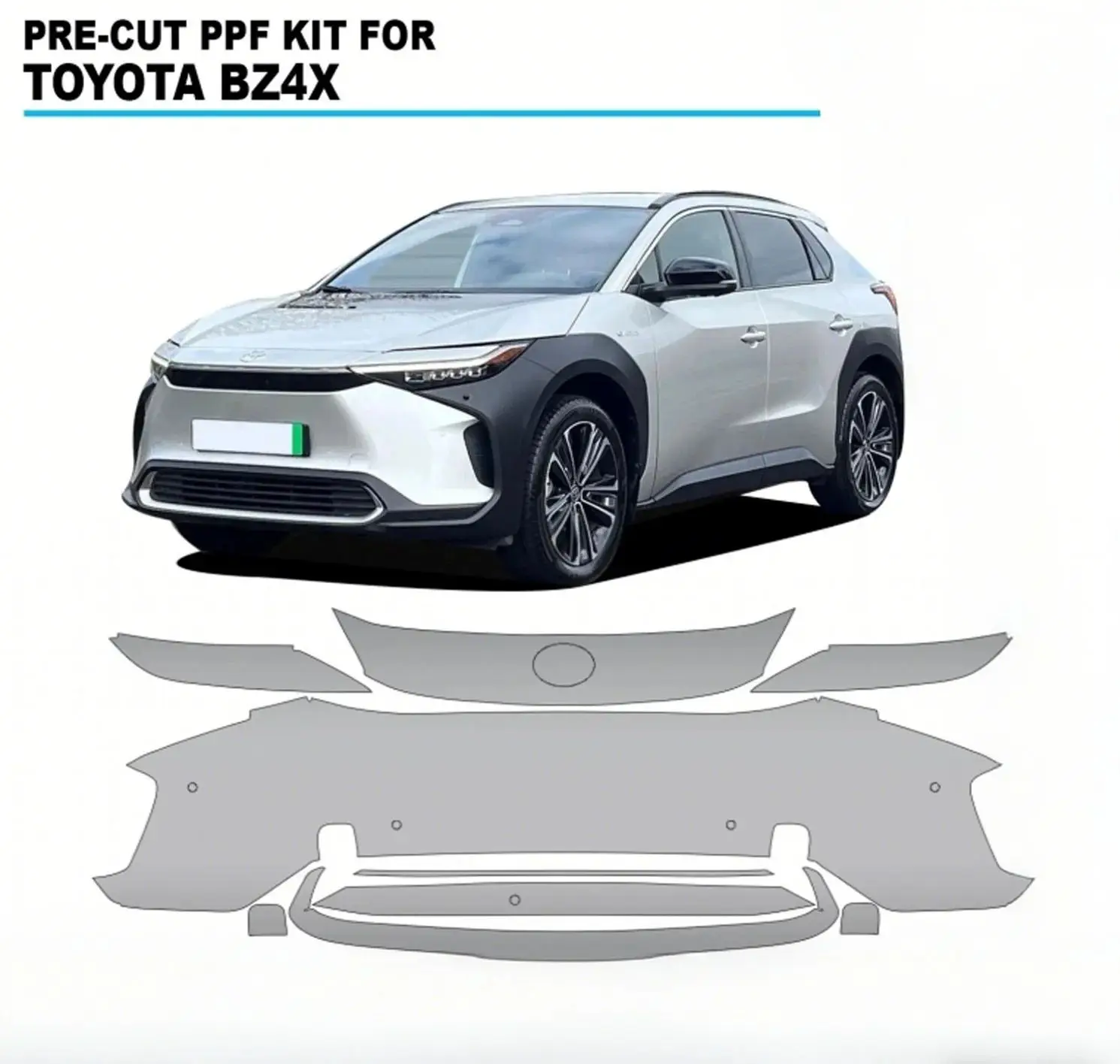 

Для Toyota Bz4X 2023-UP ТПУ бампер капот двигателя устойчивая к царапинам самовосстанавливающаяся защитная пленка для краски невидимая предварительно вырезанная PPF ﻿ Комплект