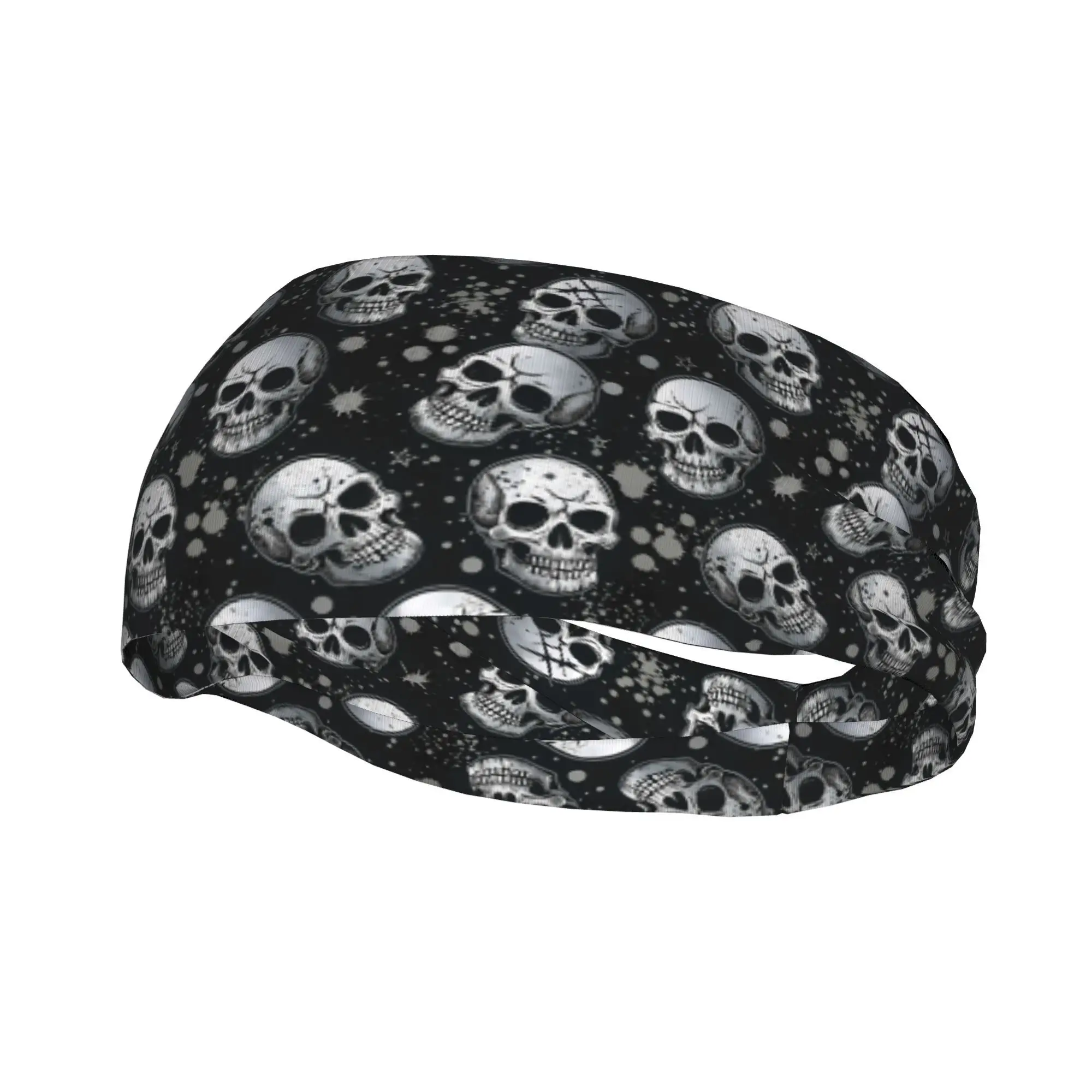 

Спортивная повязка на голову с черепом, регулируемая, для тренажерного зала, с дизайном в виде черепа и крестованных костей, разноцветная, для бокса и тяжелой атлетики, не является головным убором