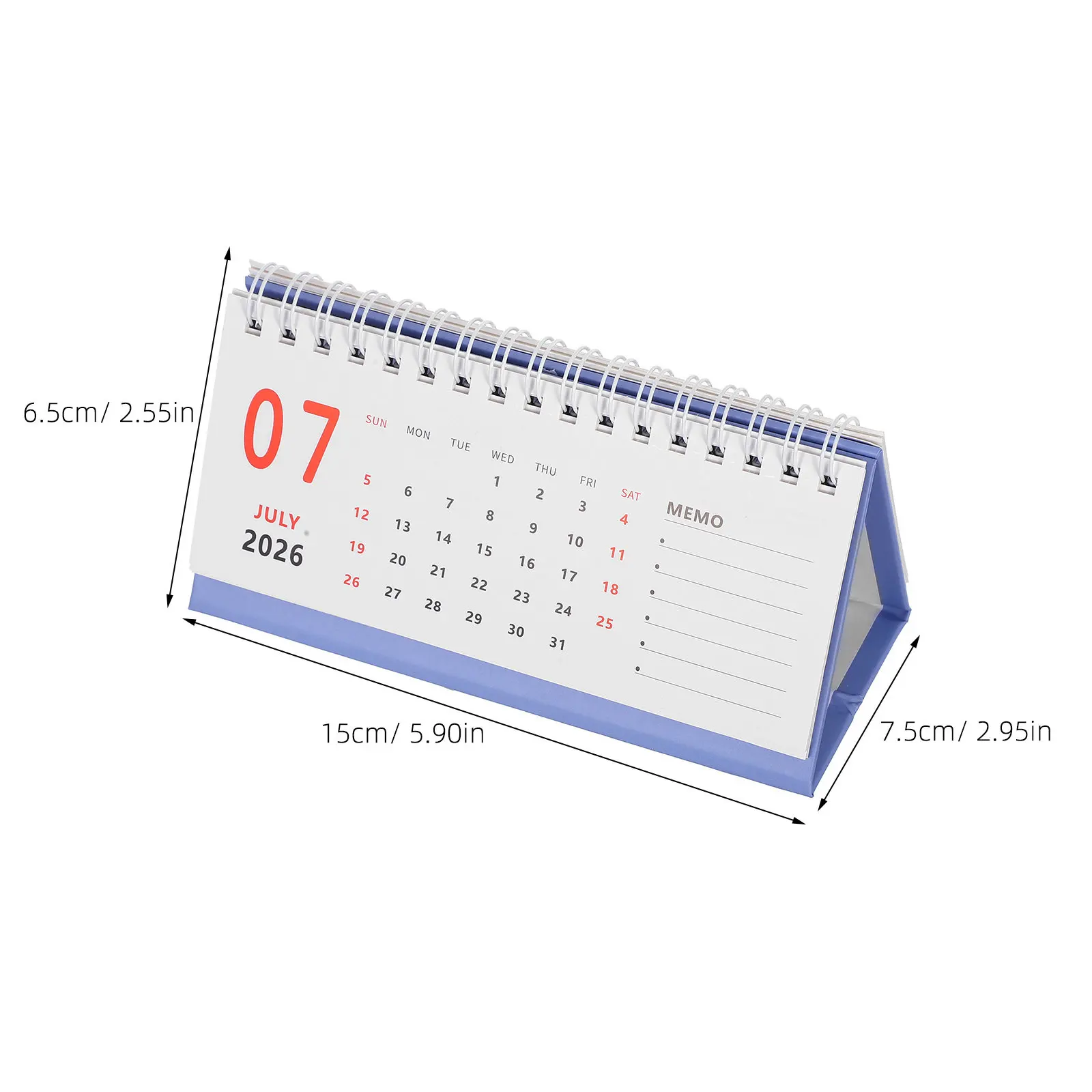 2025-2026 Desktop Calendar Mini Standing Flip Calendar 18 Months Compact Modern Design for Home Office Desk Wall Decor