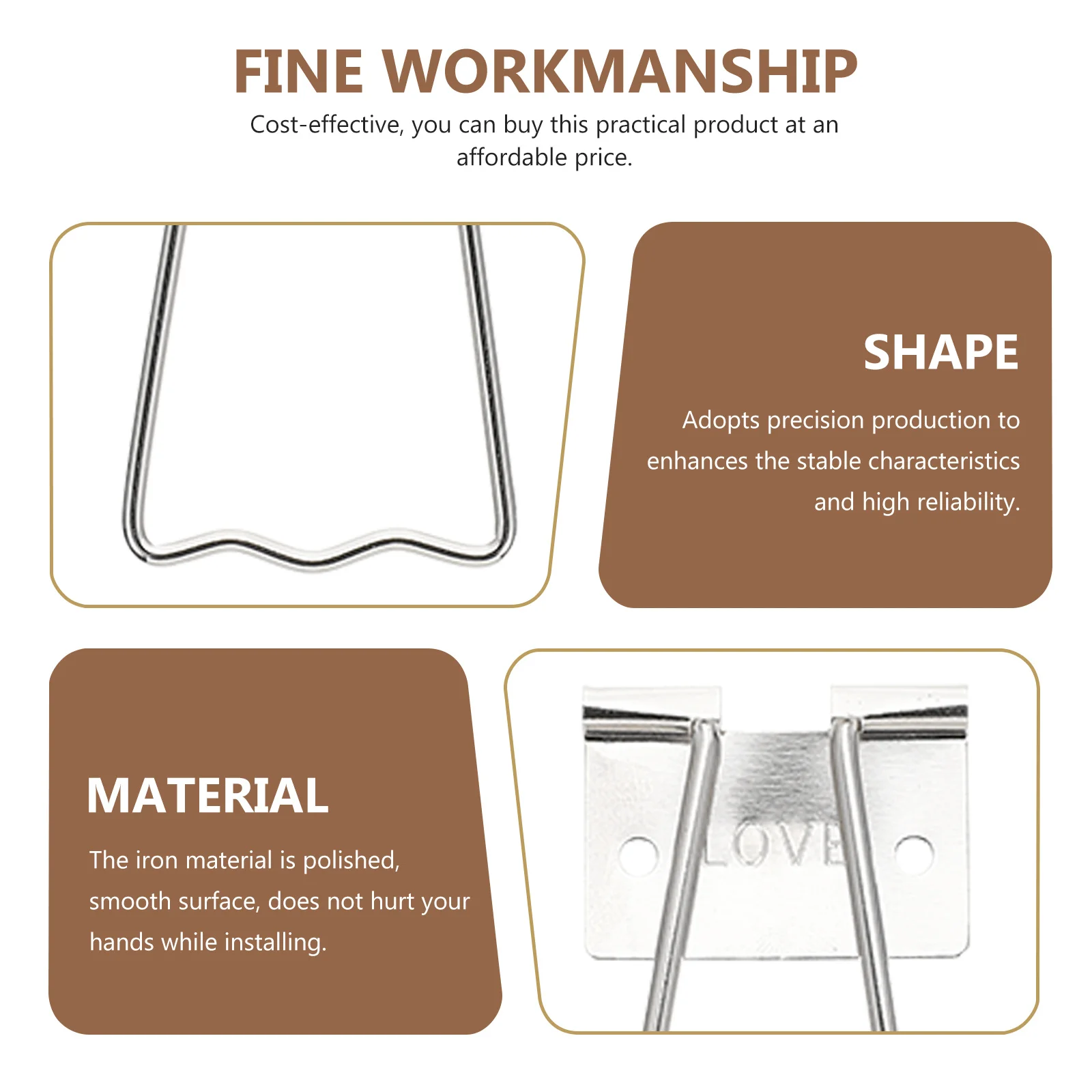 

1Set Frame Back Stand Precision Production Reliable Design Smooth Finish Friends Showcase Easel Back for Picture Frame