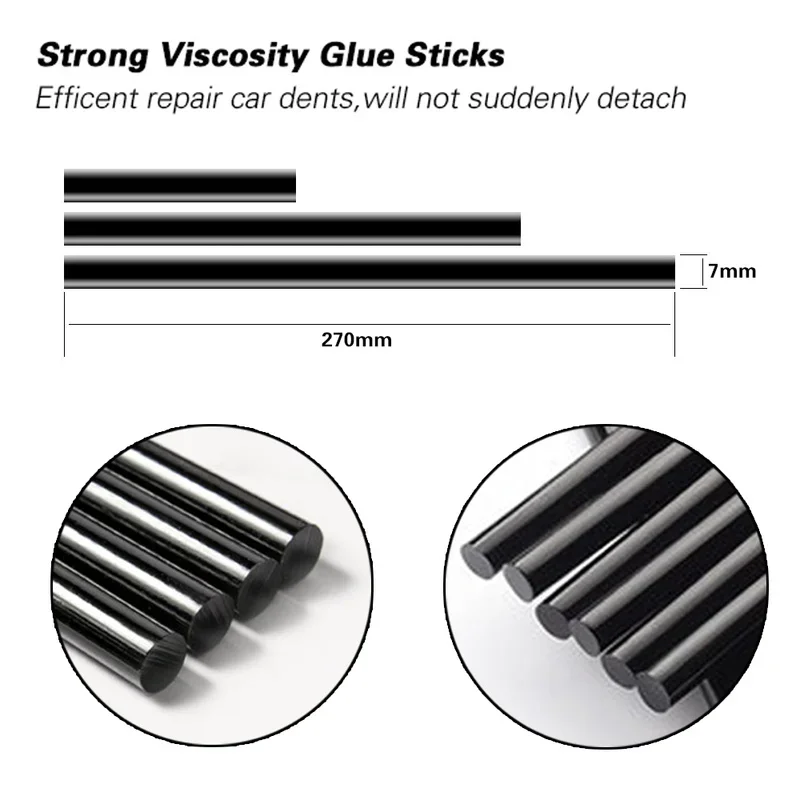 7mm 11mm Car Dent Repair Glue Sticks Hot Melt Strip Repairing Stick Tools For Electric Glue Gun Car Body Paintless Repair Black