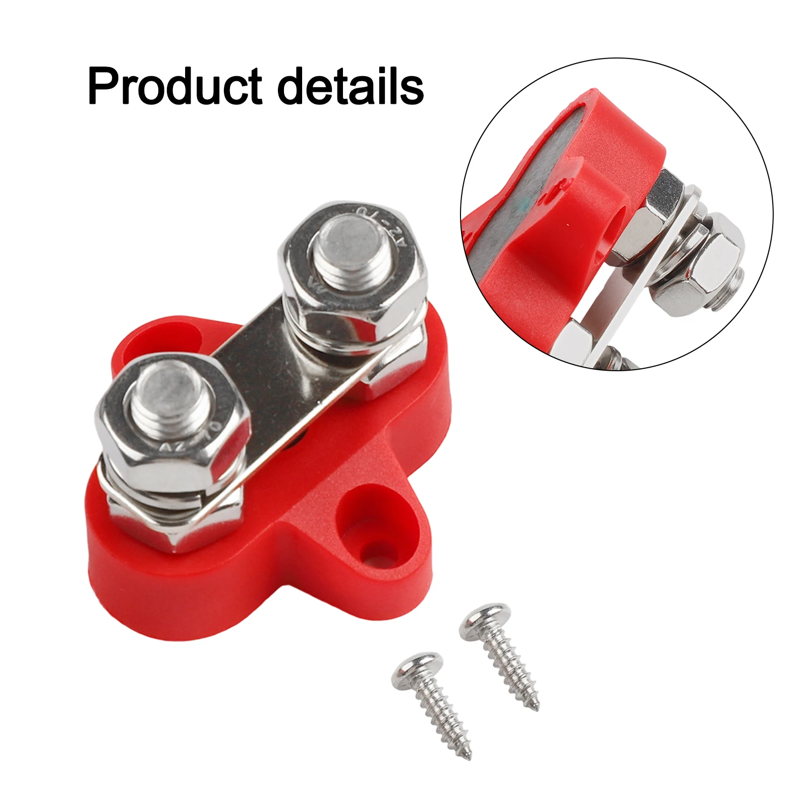 

Compact Size Block Battery Wiring Post Installation Kit Plastic Base Rated Current 80A Stainless Steel Nuts And Screws