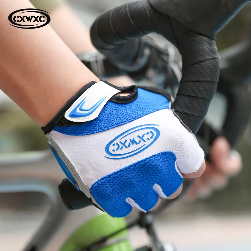 CXWXC Bicycle Half Finger Gloves MTB Road Bike Cycling Liquid Gel Pads Shockproof Breathable Short Mitten Guantes Ciclismo