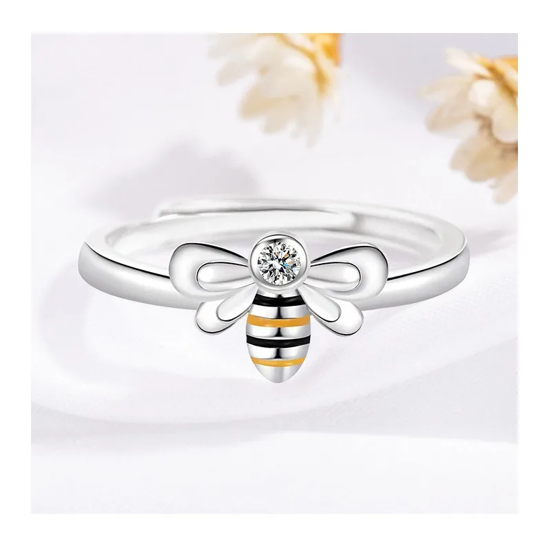 

Оригинальное кольцо Kalaini Bee Ring, женское легкое роскошное эмалевое кольцо высокого класса