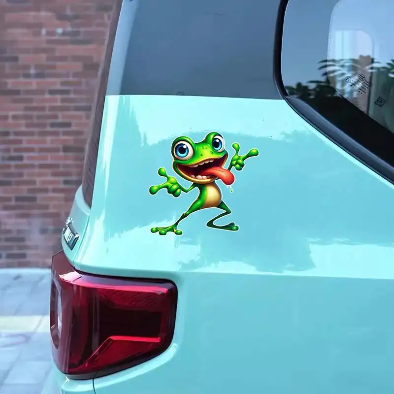 Cute Frog Animal Car Sticker Waterproof Vinyl Decal on Bumper Rear Window Laptop Self-adhesive Decal For Car Accessories SH626