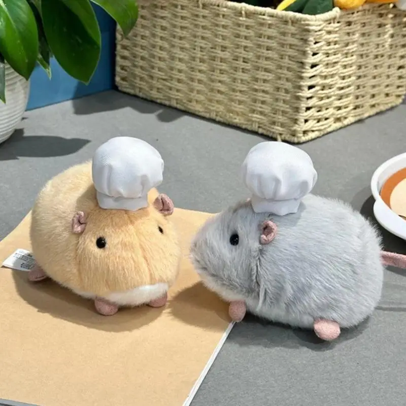 Kawaii Cartoon Mouse Plush Toy 12CM Flower Branch Hamster Stuffed Animal Plush Doll Cute Festival Birthday Gift