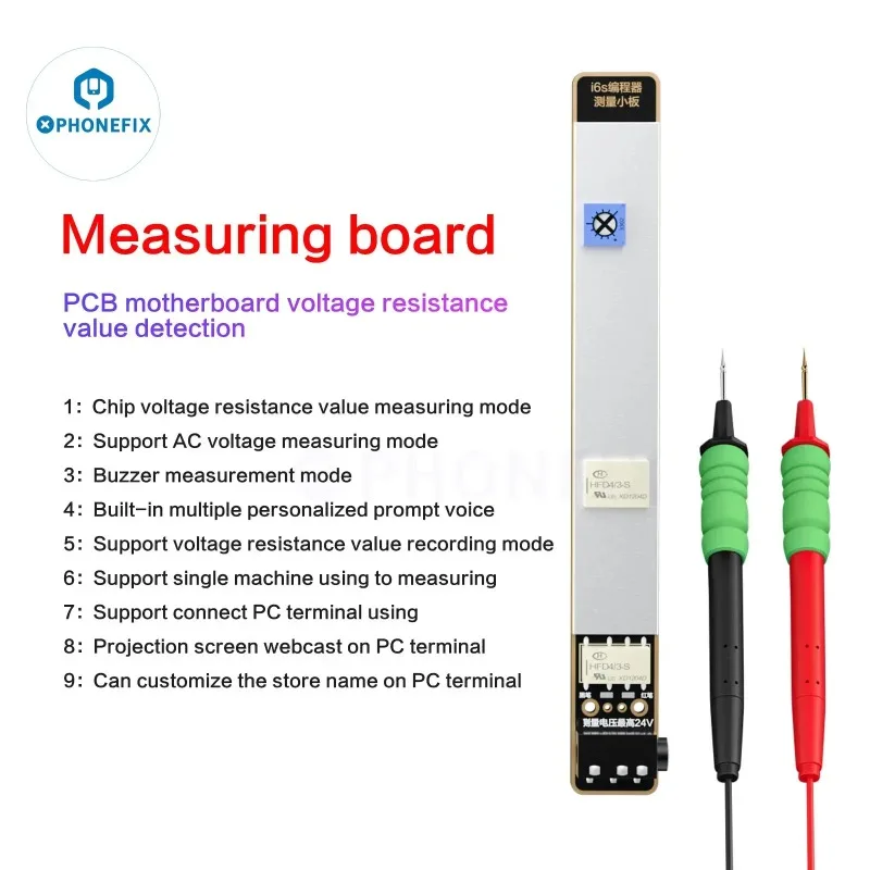บอร์ดวงจรประสิทธิภาพแบตเตอรี่ i2C i6S โปรแกรมเมอร์สำหรับ iPhone 11-15 PRO MAX แบตเตอรี่ข้อมูลสุขภาพ PCB การวัดซ่อมแซมรถบัส EEPROM