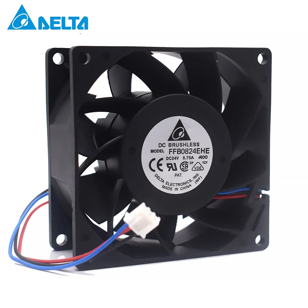 

Original Delta FFB0824EHE 8038 80x80x38mm 8cm DC 24V 0.75A 3 Line Double Ball Bearing Cooling Fan