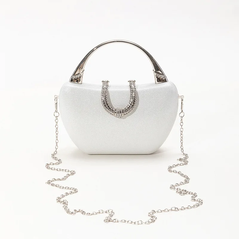 2025 Fashion Glitter Diamond Metal Buckle Evening Handbags Women Sequined Clutch Bag Bride Bag Wedding Purse Female Shoulder Bag