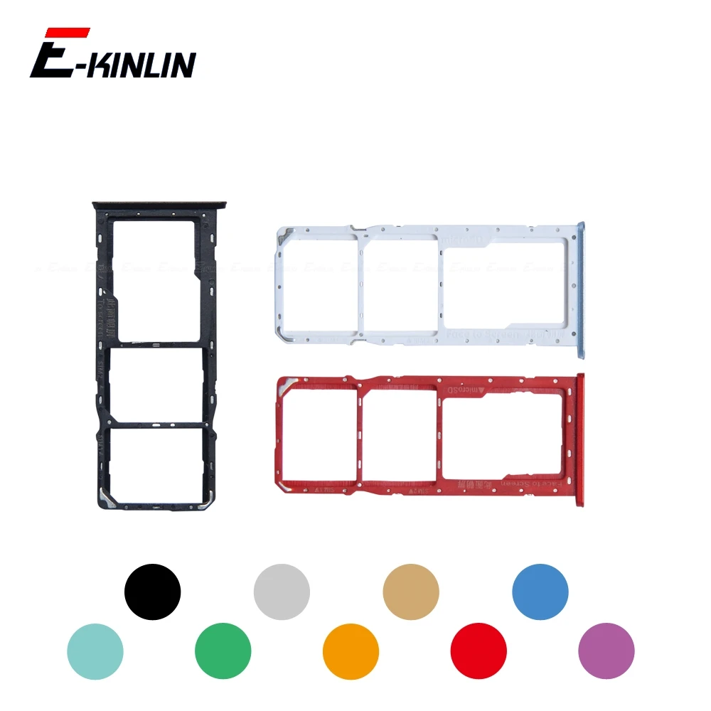 Sim Card Tray Reader Container Connector Socket Holder Slot Adapter For OPPO A5 A9 A31 2020 Replacement Parts