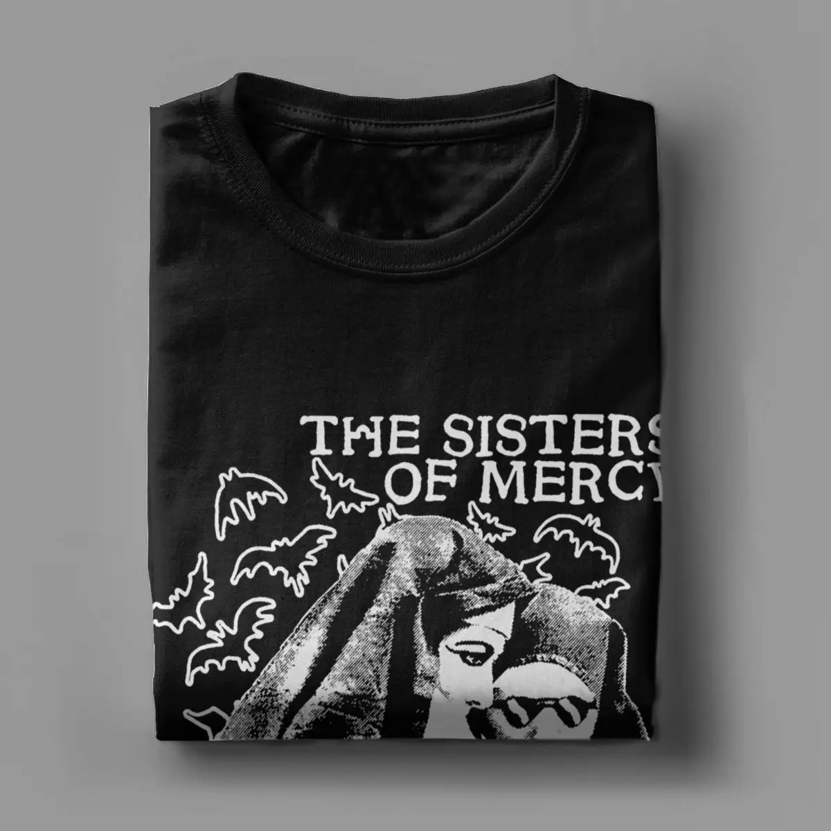 Men\'s The Sisters Of Mercy Night T Shirt Pure Cotton Clothes Novelty Short Sleeve O Neck Tee Shirt Plus Size T-Shirt