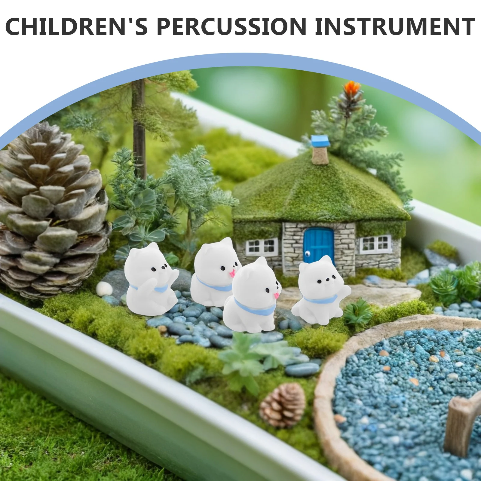 8 figurines de chiens Samoyed en résine miniature, accessoires de micro-paysage, pour bonsaï, tableau de bord de voiture, décoration de la maison