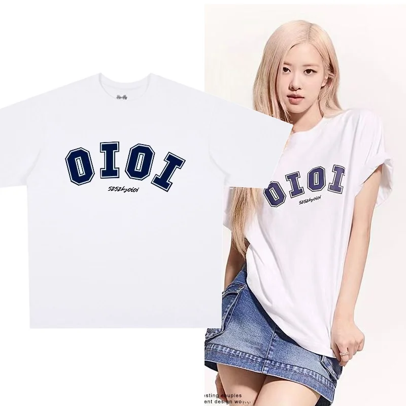 

Pure Cotton ort Sve T-irt ex Summer Loose Fit Student Top round Ne Casual Youthful Sle Regular Length