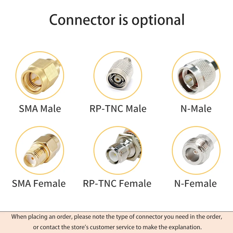 RFID Antenna Connection Cable TNC Female To N Male 1M-10M Inner Screw Needle 195 Cable  With UHF Rfid Reader