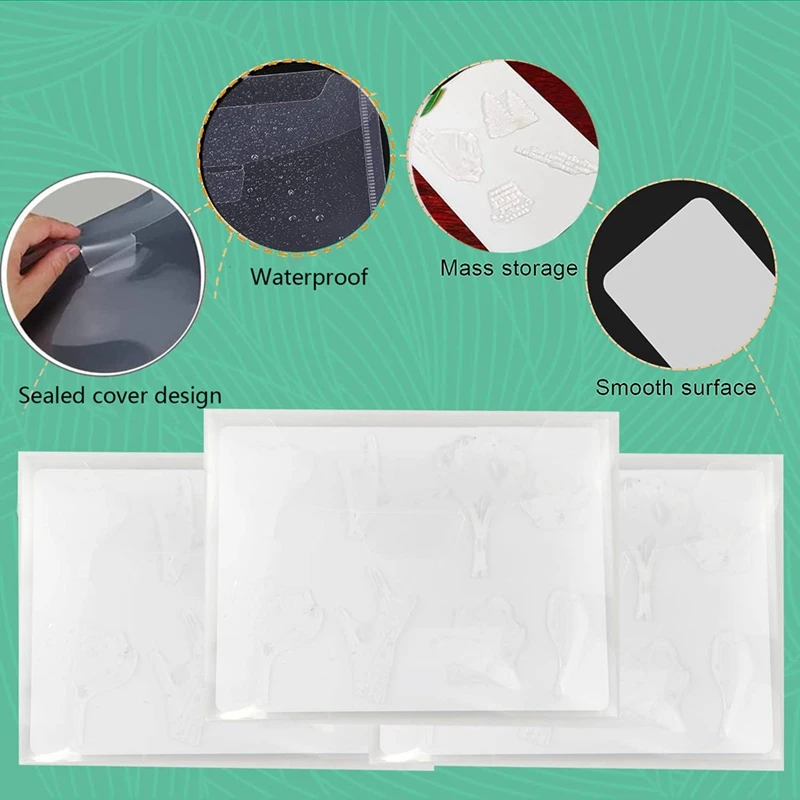 20 шт. закрывающиеся сумки для хранения высечек, набор для хранения прозрачных штампов для высечки и украшения