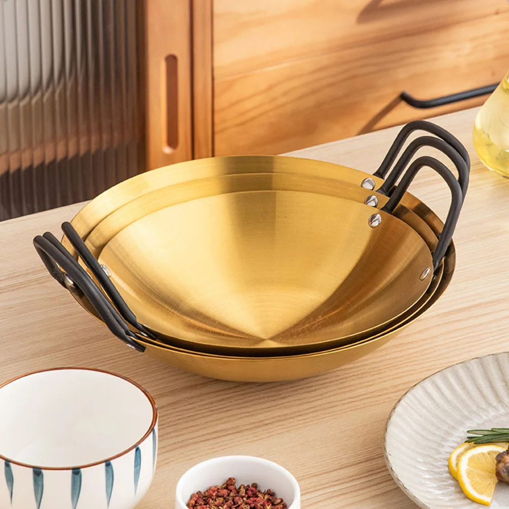 

Thickened Stainless Steel Double Ears Pot Kitchen Cooking Pan Hot Pot for Home Restaurant Cooking Tool