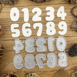 2024 AliliArts Metal Cutting Dies Stitched Numbers & Letters diy Scrapbooking Photo Album Decorative Embossing PaperCard Die