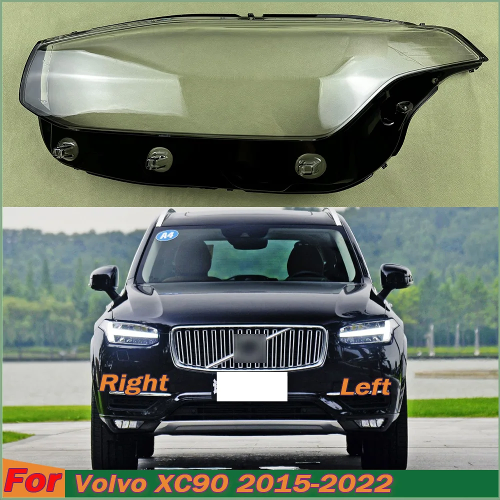 

For Volvo XC90 2015-2022 Car Accessories Headlight Housing Shell Lamp Shade Lens Transparent Headlamp Cover Plexiglass