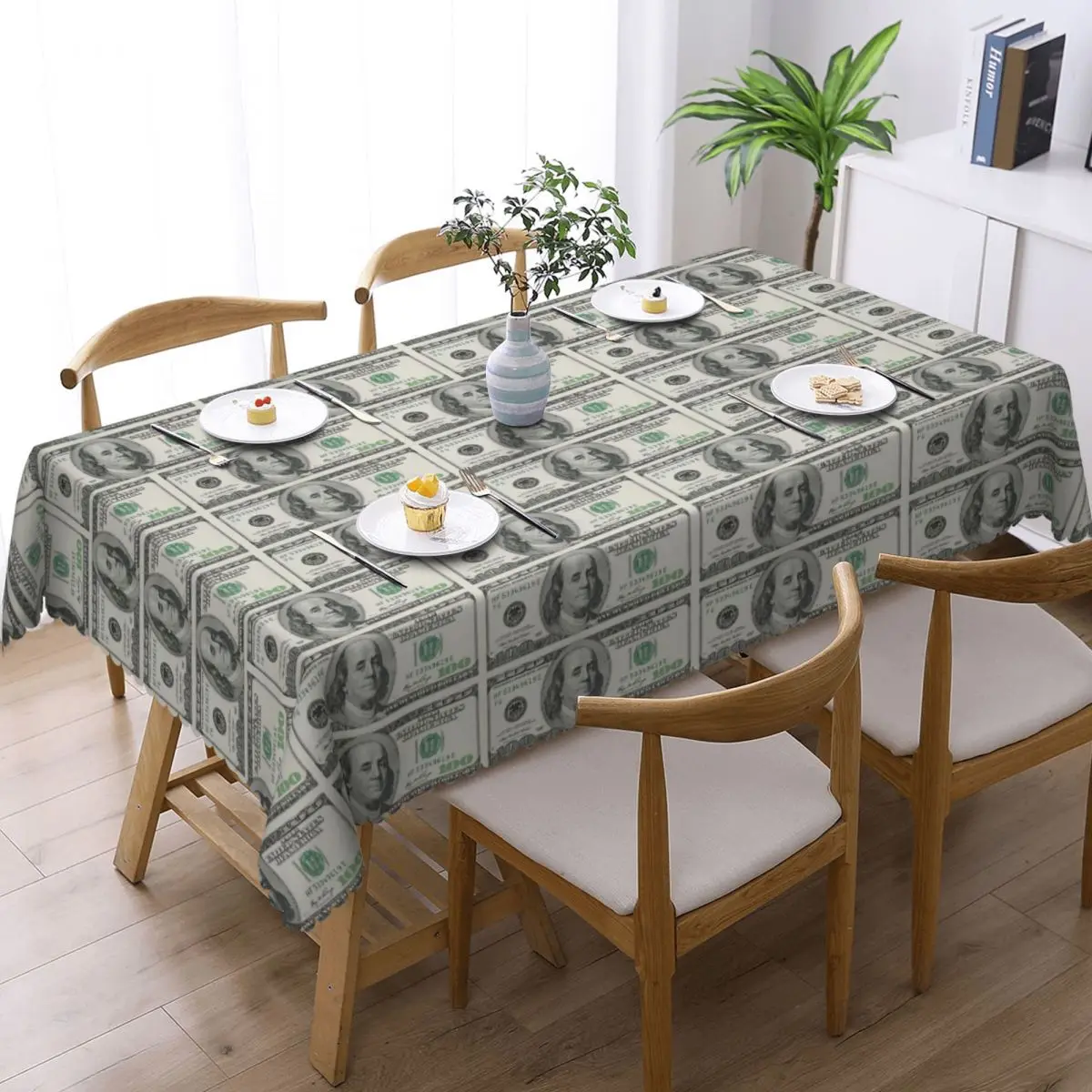 Dollar Custom Rectangular Tablecloth Oilproof Table Cover for Dining Events Table Cloth