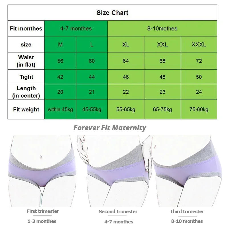 Maternity Panties Low Waist Pregnancy Underwear Women Under the Bump Belly Support Women U-Shape Cotton Panties mama