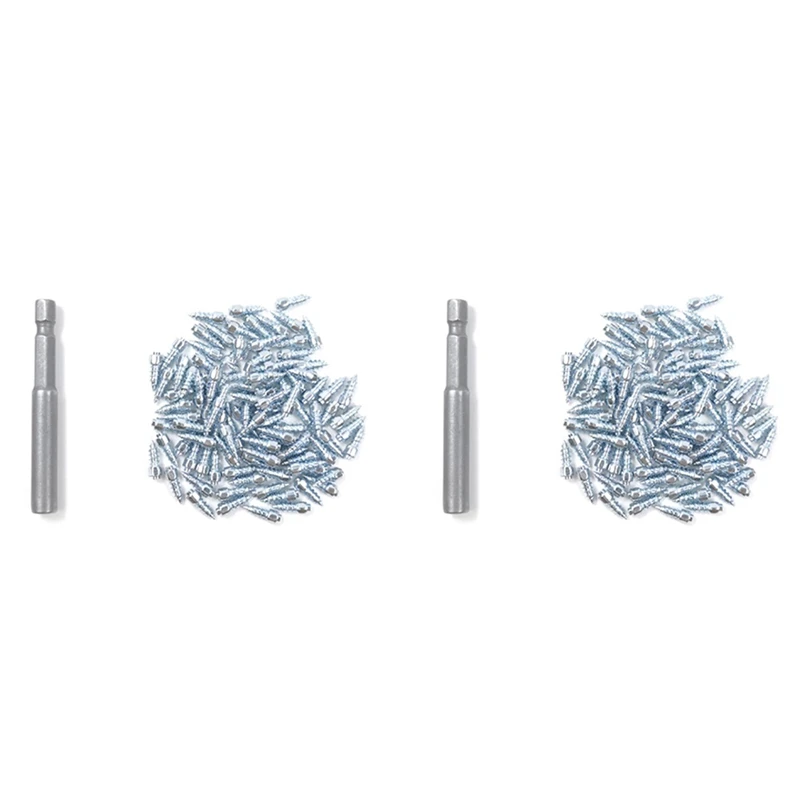 200Pcs Spikes สำหรับยาง Universal Scooter ยางล้อหิมะ Spikes Studs ยาง Anti-Slip สกรู Stud Trim 4X9mm