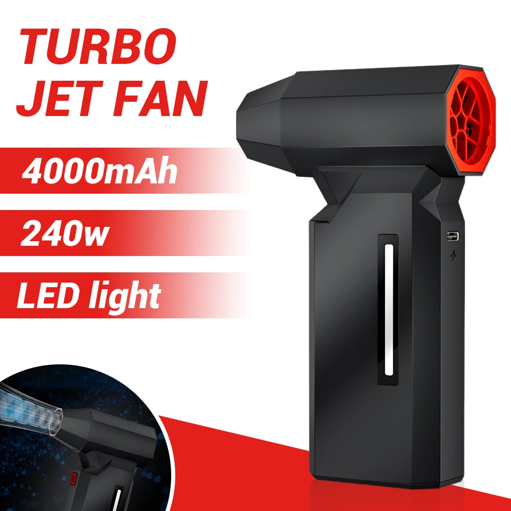 مروحة توربو نفاثة محمولة باليد مروحة تربو صغيرة 990000 دورة في الدقيقة منفاخ هواء قوي منفضة هواء مضغوط لمجفف السيارة/الكمبيوتر/أدوات تنظيف المنزل #2