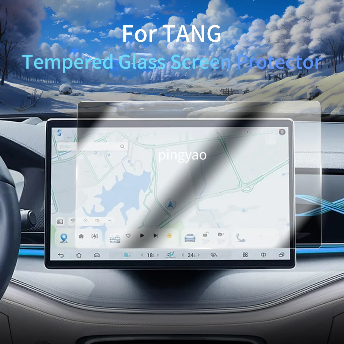 

Автомобильная наклейка, защита экрана, навигационный дисплей, аксессуары для автомобиля для BYD TANG 2024