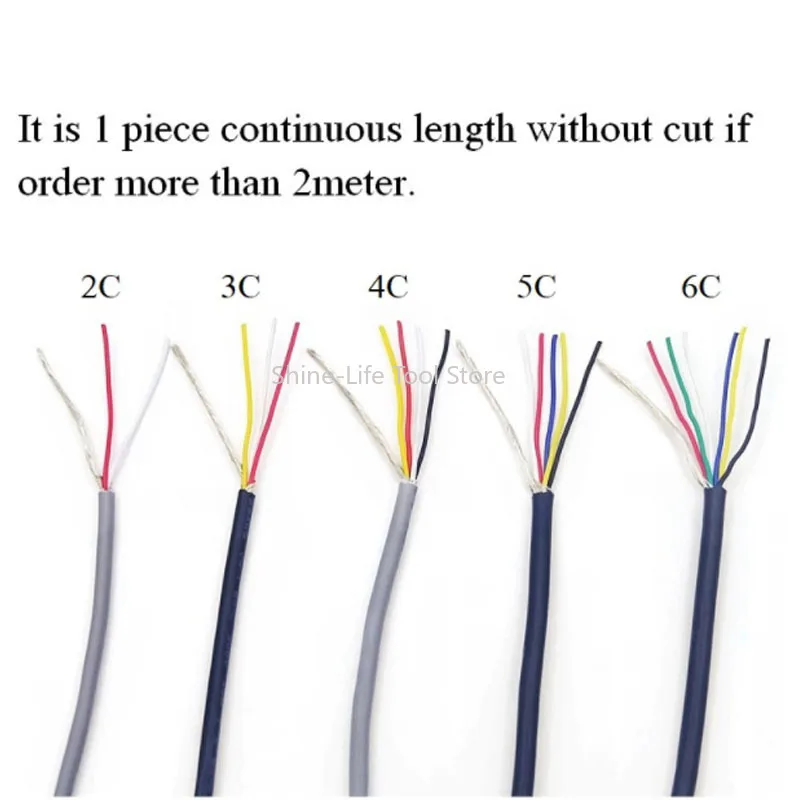 SL 30~18AWG Shielded Wire Signal Cable UL2547 Tinned Copper PVC Insulation Cable 2 3 4 5 6 7 8 Cores Signal Cable Control Line