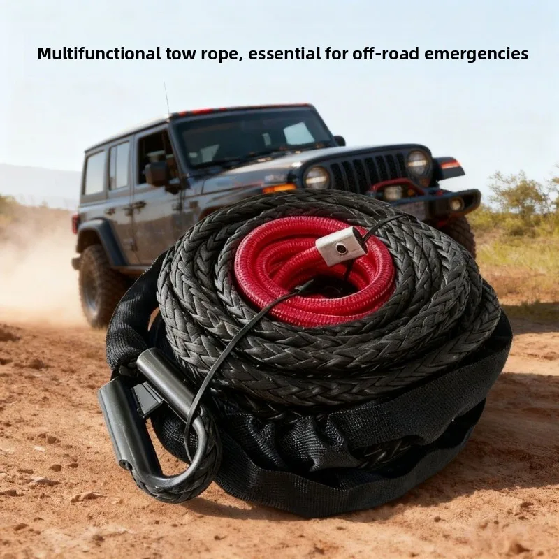 Off-road vehicle winch rope Polymer wear-resistant rope Nylon rescue trailer Genuine winch Electric